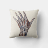 ヴィンテージ医学、人間の解剖学的手指 クッション (裏面)