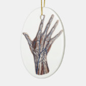 ヴィンテージ医学、人間の解剖学的手指 セラミックオーナメント (左)