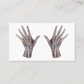 ヴィンテージ医学、人間の解剖学的手指 名刺 (裏面)