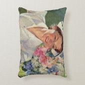 ヴィンテージ医学、制服の幸せなナース アクセントクッション (正面(垂直))