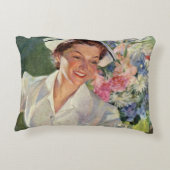 ヴィンテージ医学、制服の幸せなナース アクセントクッション (裏面)