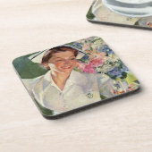 ヴィンテージ医学、制服の幸せなナース コースター (左側)