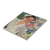 ヴィンテージ医学、制服の幸せなナース タイル (側面)