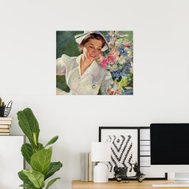 ヴィンテージ医学、制服の幸せなナース ポスター