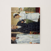 ヴィンテージ医学、医師、患者とのナース ジグソーパズル (縦)