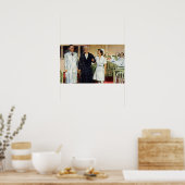 ヴィンテージ医学、医師、患者とのナース ポスター (キッチン)