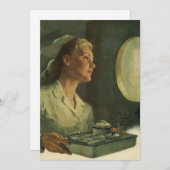 ヴィンテージ医学、医療ツールナース 招待状 (正面/裏面)