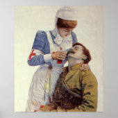 ヴィンテージ医学、南北戦争ナース ポスター (正面)