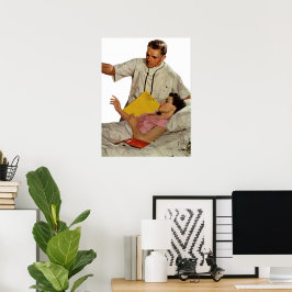 ヴィンテージ医学、女性患者を伴う医師 ポスター