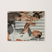 ヴィンテージ医学、小児科医と患者 ジグソーパズル (横)