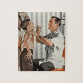 ヴィンテージ医学、小児科医と患者 ジグソーパズル (縦)