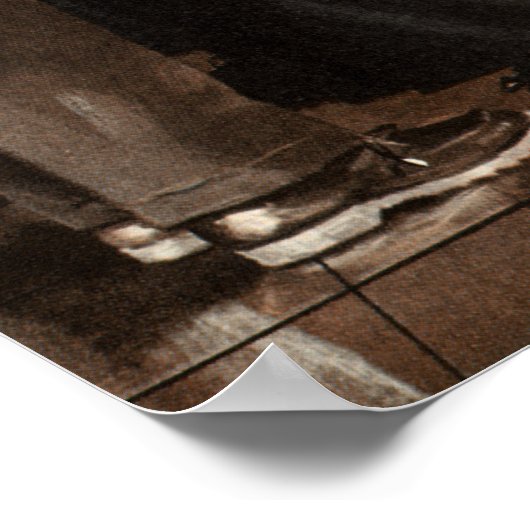 ヴィンテージ医学、小児科医と患者 ポスター (角)