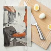 ヴィンテージ医学、患者のいる小児科医 キッチンタオル (四つ折り)