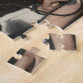 ヴィンテージ医学、病気の患者を検査する医師 ジグソーパズル (側面)