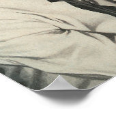 ヴィンテージ医学、病気の患者を検査する医師 ポスター (角)