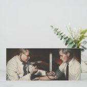 ヴィンテージ医学、病気の患者を診察する医師 招待状 (スタンド正面)