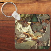 ヴィンテージ医学、ERで手術を行う医師 キーホルダー (正面)