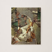 ヴィンテージ医学、ERで手術を行う医師 ジグソーパズル (縦)