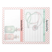 ヴィンテージ医療アポイントメントに関する注意事項 ノートパッド (正面)