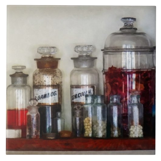 ヴィンテージ医療ボトル タイル (正面)