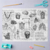 ヴィンテージ医療体ゴシックB&Wティッシュペーパー 薄葉紙 (クラフト)