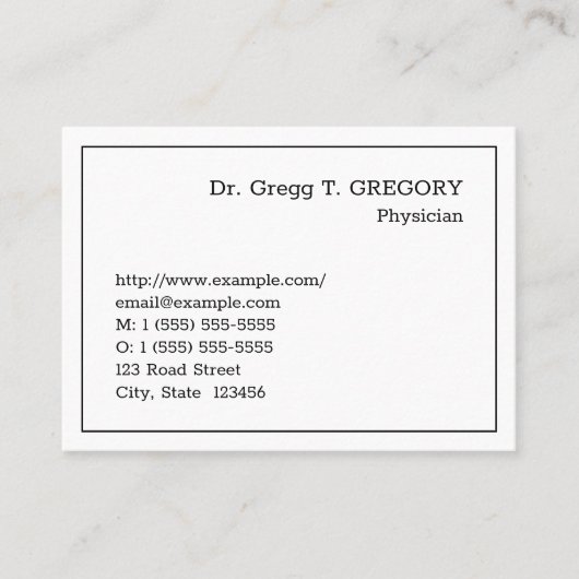 ヴィンテージ医療専門家の名刺 名刺 (正面)