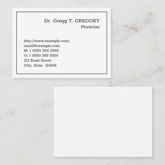 ヴィンテージ医療専門家の名刺 名刺 (正面/裏面)