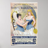 ヴィンテージ医療用カックリーハーネス磁気コルセット ポスター (正面)