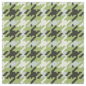 ヴィンテージ千鳥格子の緑化格子模様 ファブリック (クローズアップ)