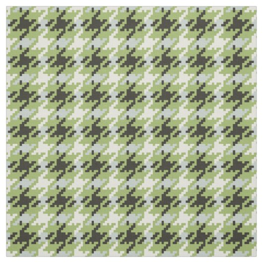 ヴィンテージ千鳥格子の緑化格子模様 ファブリック (見本)