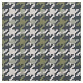 ヴィンテージ千鳥格子の緑化格子模様 ファブリック