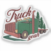 ヴィンテージ半トラックおもしろい シール (正面)