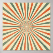 ヴィンテージ半径日が差すこと緩和曲線デザイン ポスター (正面)