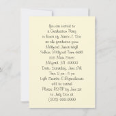 ヴィンテージ卒業パーティー招待状バラ人形 招待状 (裏面)