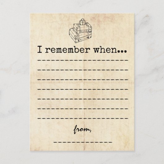 ヴィンテージ卒業メモリカード 案内ポストカード (正面)