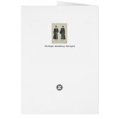 ヴィンテージ卒業女性キャップ+ガウン黒カード (裏面)