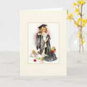 ヴィンテージ卒業式あいさつカード カード (黄色い花)