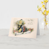 ヴィンテージ卒業式あいさつカード カード (黄色い花)