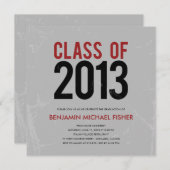 ヴィンテージ卒業招待状又は発表 招待状 (正面/裏面)