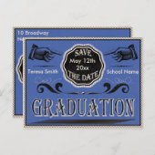 ヴィンテージ卒業日の保存 ポストカード (正面/裏面)