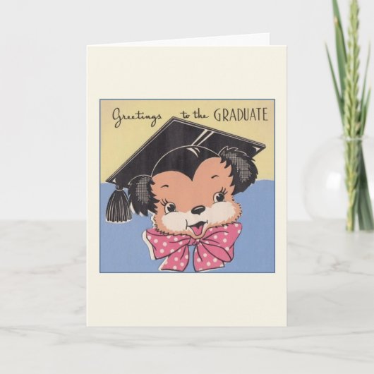 ヴィンテージ卒業案内カード カード (正面)