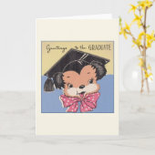 ヴィンテージ卒業案内カード カード (黄色い花)