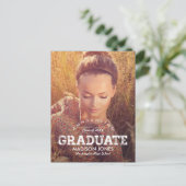 ヴィンテージ卒業発表/招待状 インビテーションポストカード (スタンド正面)