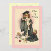 ヴィンテージ卒業2012招待状パーティーバラ 招待状 (正面/裏面)