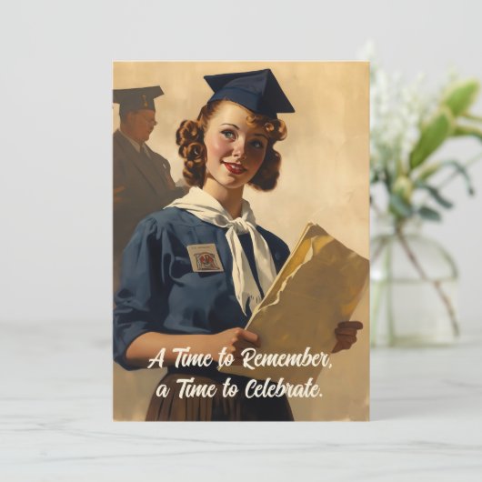 ヴィンテージ卒業、おめでとう 案内状 (スタンド正面)