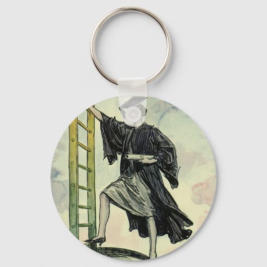 ヴィンテージ卒業、キャリアアップ キーホルダー (正面)