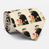 ヴィンテージ卒業、読書する卒業生 ネクタイ (ロール)