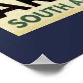 ヴィンテージ南アフリカのブルースター旅行ポスター ポスター (角)