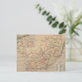 ヴィンテージ南アフリカの地図（1880年） ポストカード (スタンド正面)