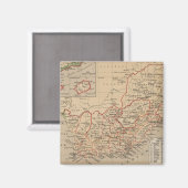 ヴィンテージ南アフリカの地図（1880年） マグネット (正面/裏面)